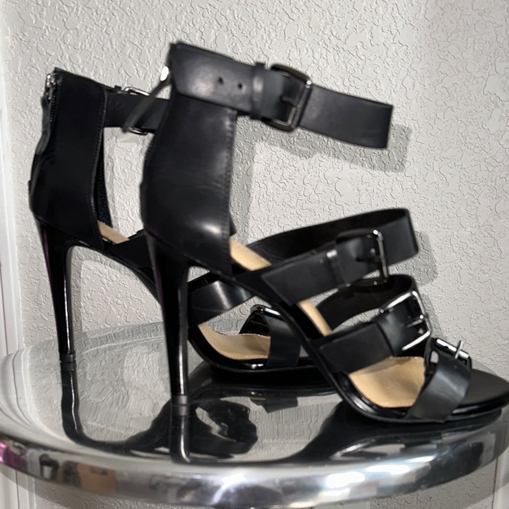 Gianni Bini Black Strappy Heels